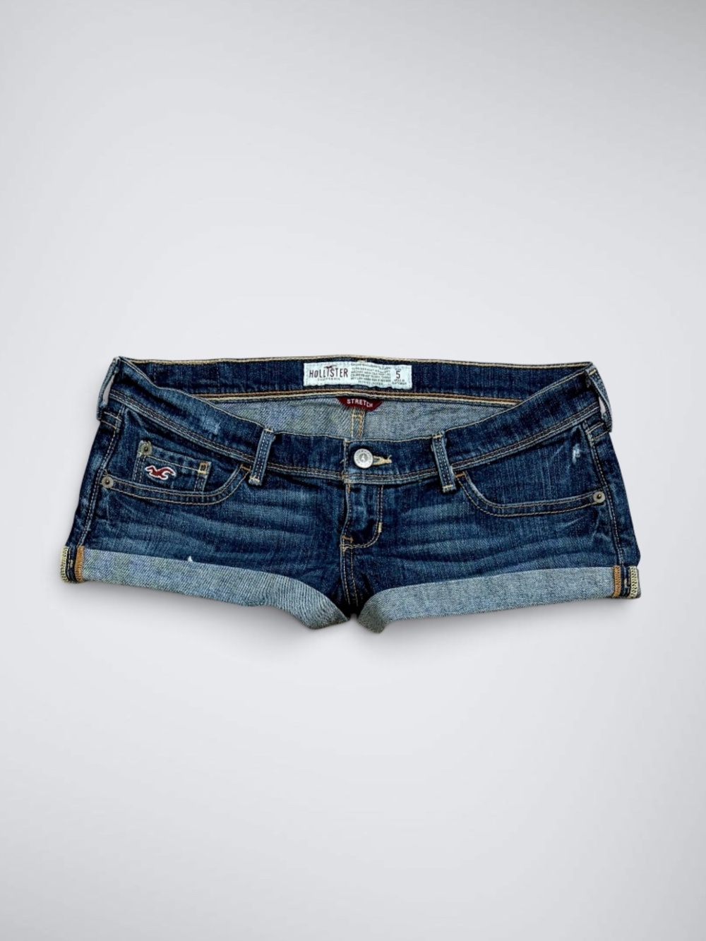 Early 2000s Hollister Ultra Low Rise Micro Denim Shorts